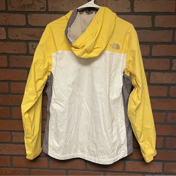The North Face Womens White, Yellow and Gray Full Zip Rain Jacket Size Medium - Picture 6 of 7